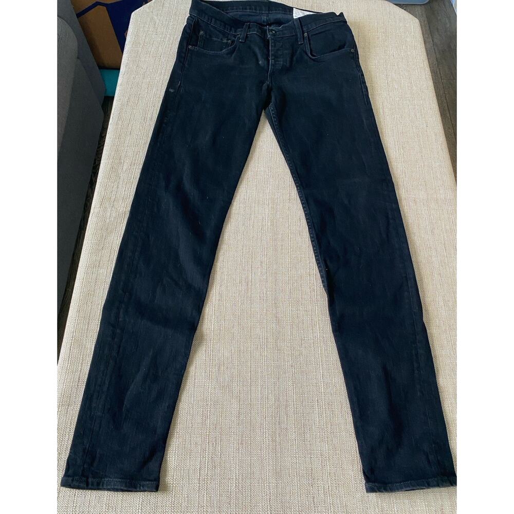 Rag & Bone Fit 1 Extra Slim Black Denim Jeans Size 33 – Made in USA